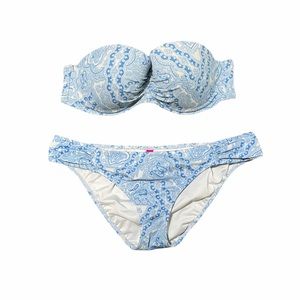 Victoria's Secret | Light Blue Paisley Bikini Set